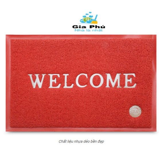 Thảm nhựa chống trơn trượt cao cấp Welcome Gia Phú 50x70cm ( giao màu ngẫu nhiên )