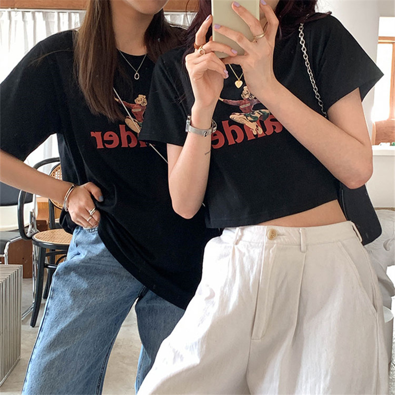 Áo thun NRVP tay ngắn cổ tròn phong cách Hàn Quốc trẻ trung thời trang dành cho nữ