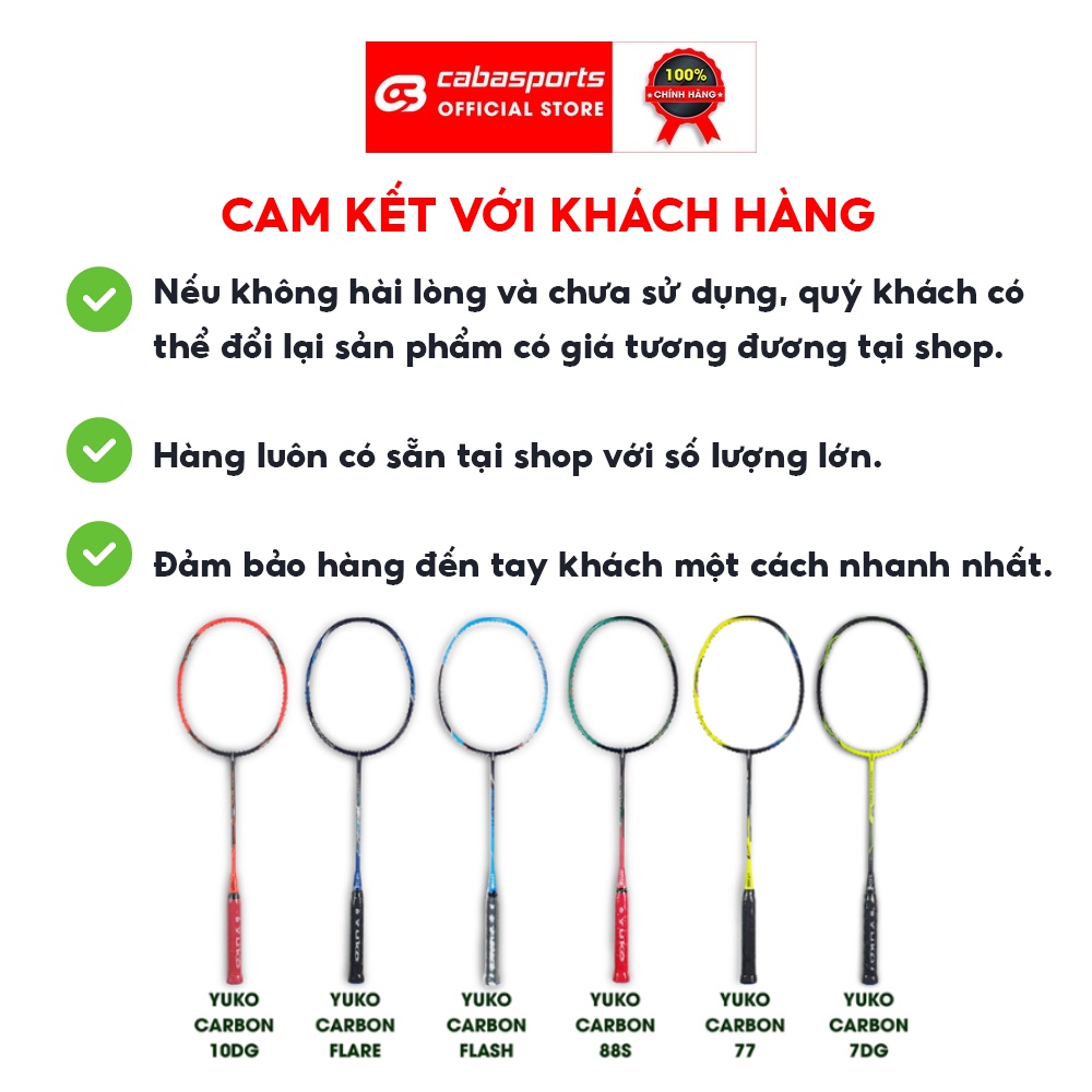 Vợt cầu lông Yuko Carbon Winstar Carbon chất lượng đan lưới sẵn 9-10kg chính hãng, vợt cầu lông đơn siêu nhẹ giá rẻ
