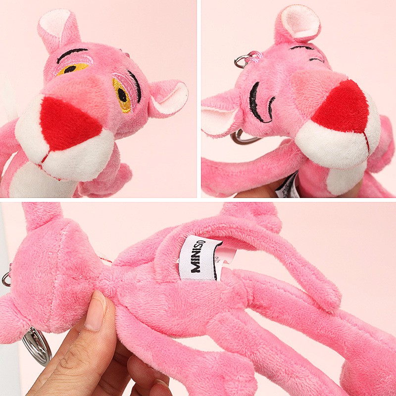 Móc khóa hình chú báo nhồi bông dễ thương