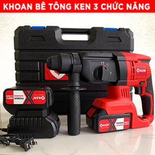 Máy khoan đục bê tông ken 2p 88v 3 chức năng - 10 cell - không chổi than