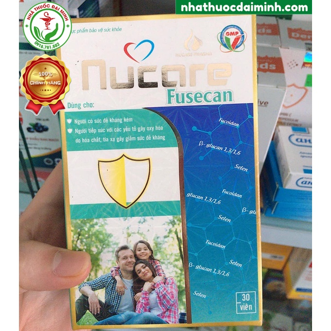 Viên Uống Tăng Đề Kháng Nucare Fusecan Lọ 30 Viên - Tăng Cường Sức Đề Kháng, chính hãng