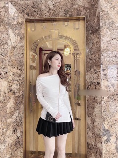 ÁO PHÔNG LỆCH VAI XẺ TÀ
