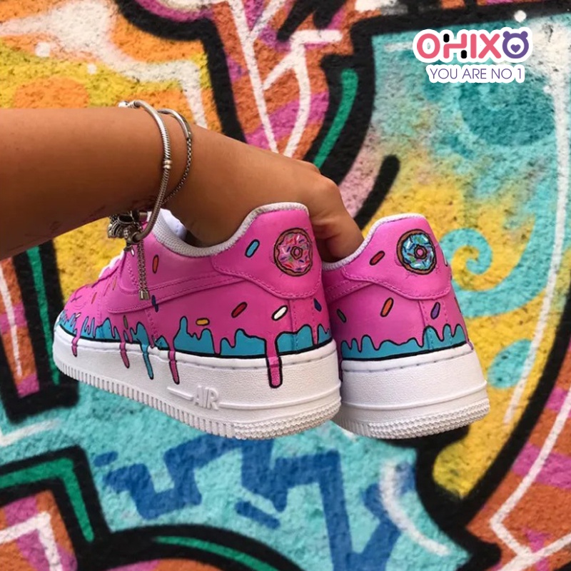 Giày Custom 𝐍𝐈𝐊𝐄 𝐀𝐈𝐑 𝐅𝐎𝐑𝐂𝐄 Thể Thao Nam Nữ Sneaker Hàn Quốc Chất Đẹp Đế Bằng OHIXO AFC03