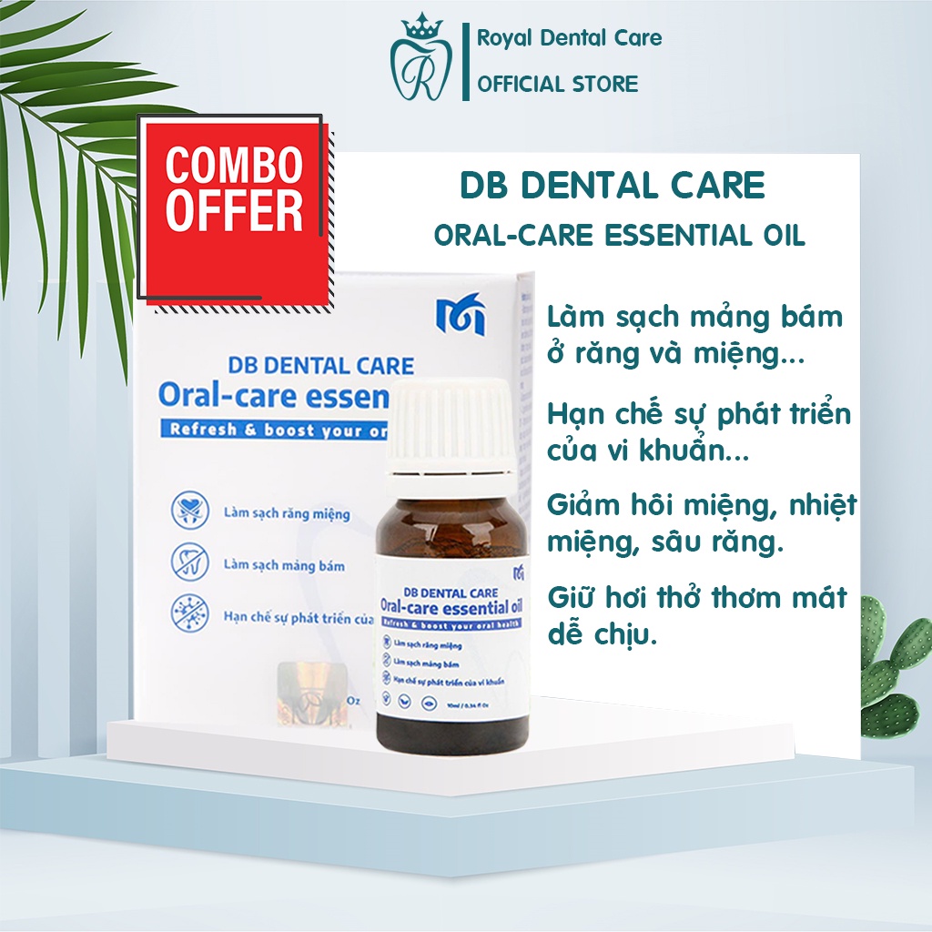 Tinh Dầu Răng Miệng Db Dental Care Hỗ Trợ Giảm Hôi Miệng Chảy Máu Chân Răng Sâu Răng Đau Răng Viêm Lợi 10ml.