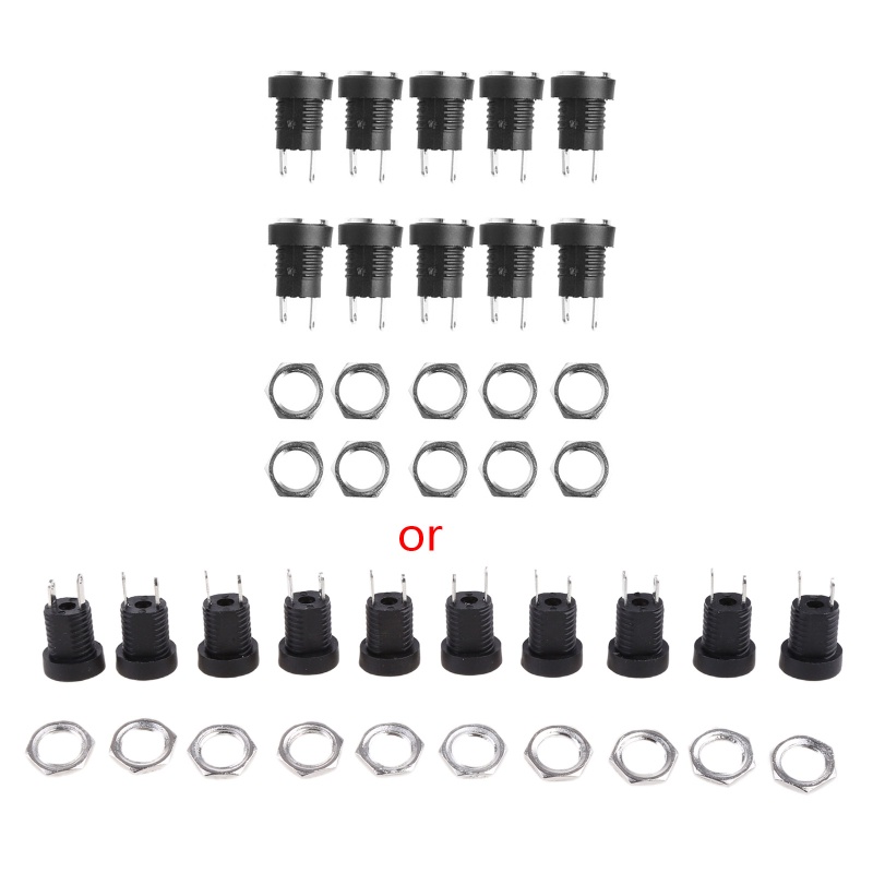 Set 10 Đầu Nối Jack Cắm Female 5.5mm 2.1mm