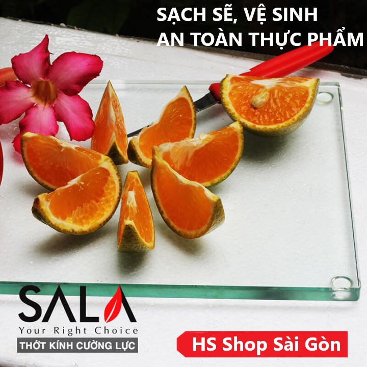 (Chính hãng) Thớt kính cường lực SALA (Dầy 1,2cm) Chịu lực tốt, siêu bền , sạch sẽ an toàn thực phẩm - NPP HS Shop