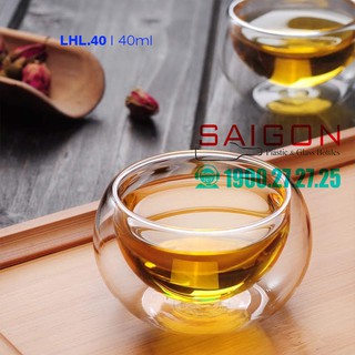 Ly Thủy Tinh 2 Lớp chịu Nhiệt 40ml