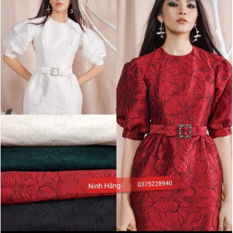 Vải tafta hoa