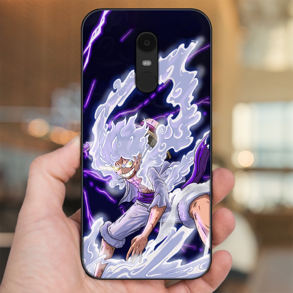Ốp lưng Xiaomi Redmi 5 Plus viền đen in hình Luffy One Piece