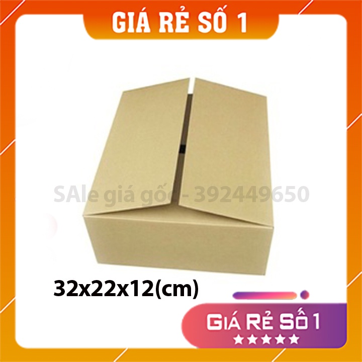 Hộp giấy carton đóng hàng hóa size 32x22x12 hộp đóng hàng, ship cod