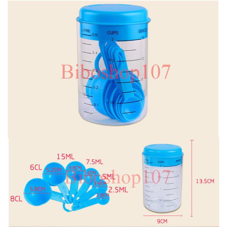 Bộ Muỗng Đong Kèm Cốc 500ml