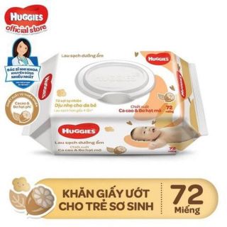 Khăn ướt Huggies hộp 72 miếng