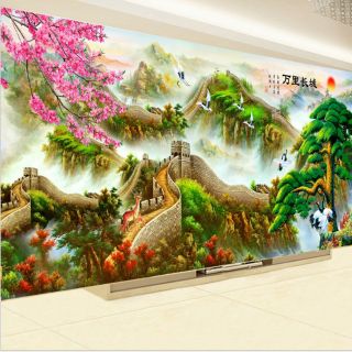 Tranh thêu chữ thập Vạn lý trường thành KT 149*63cm