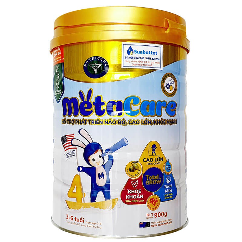 Sữa Meta Care 4 TotalGROW 900g (trẻ từ 3 – 6 tuổi)👨‍❤️‍💋‍👨Freeship👨‍❤️‍💋‍👨Chính hãng