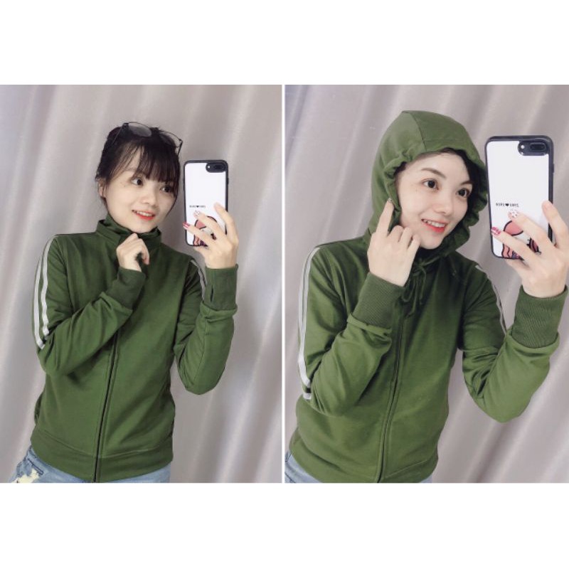 Áo khoác chống nắng nữ 6 túi, nón rời. Tay áo phối viền Phản Quang | BigBuy360 - bigbuy360.vn