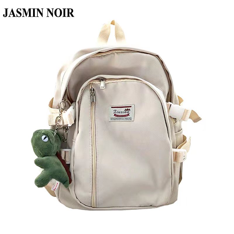 Balo JASMIN NOIR vải canvas thiết kế đơn giản cỡ lớn dễ thương cho nữ