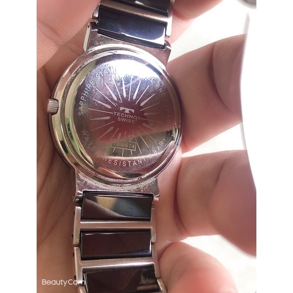 Đồng hồ nam hiệu technos sapphire ceramic quartz