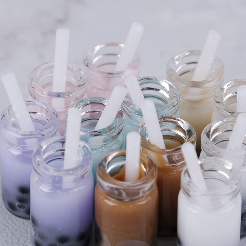 Bộ 2 Mô Hình Ly Trà Sữa Tỉ Lệ 1 / 12 Trang Trí Nhà Búp Bê