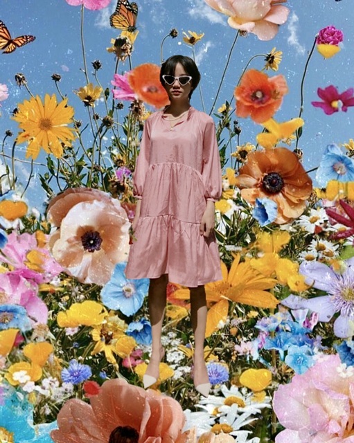 Đầm xoè liền tay lỡ - Peony Dress