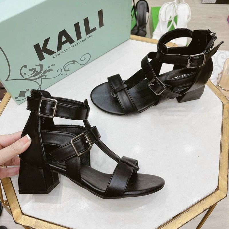 Sandal rọ MAILIAA quai da gót vuông 5 phân