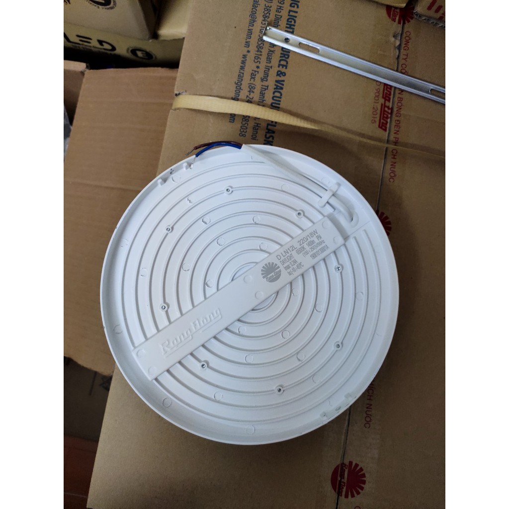 Đèn LED Ốp trần Tròn cảm biến chuyển động cảm biến ánh sáng Rạng Đông 18W LN12.RAD 220/18W