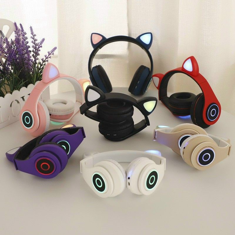 Tai Nghe Mèo Bluetooth 5.0 Cute Phát Sáng. | BigBuy360 - bigbuy360.vn