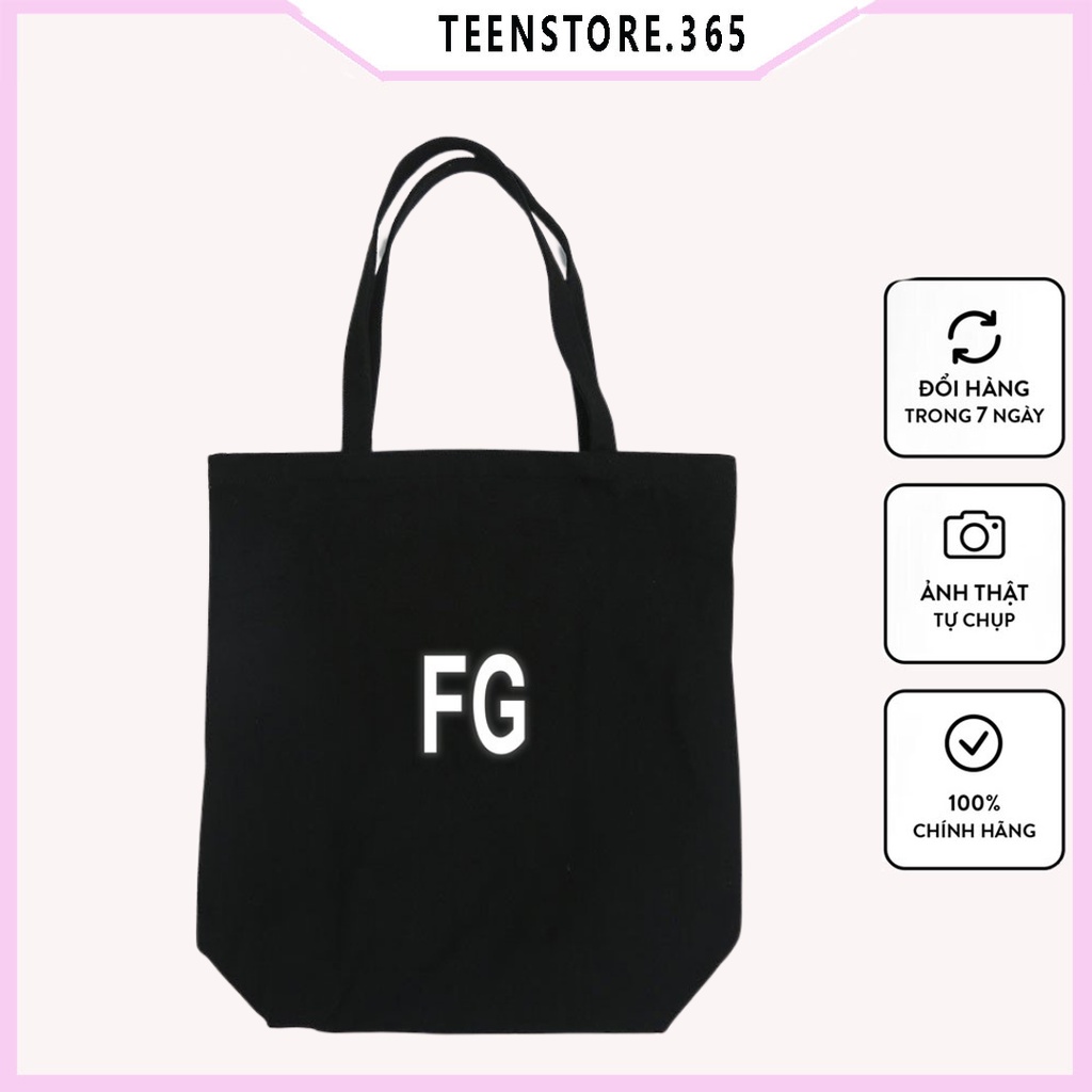 Túi tote in phản quang FG  chất liệu vải kaki hàn kích thước 30*36 cm -Teenstore.365