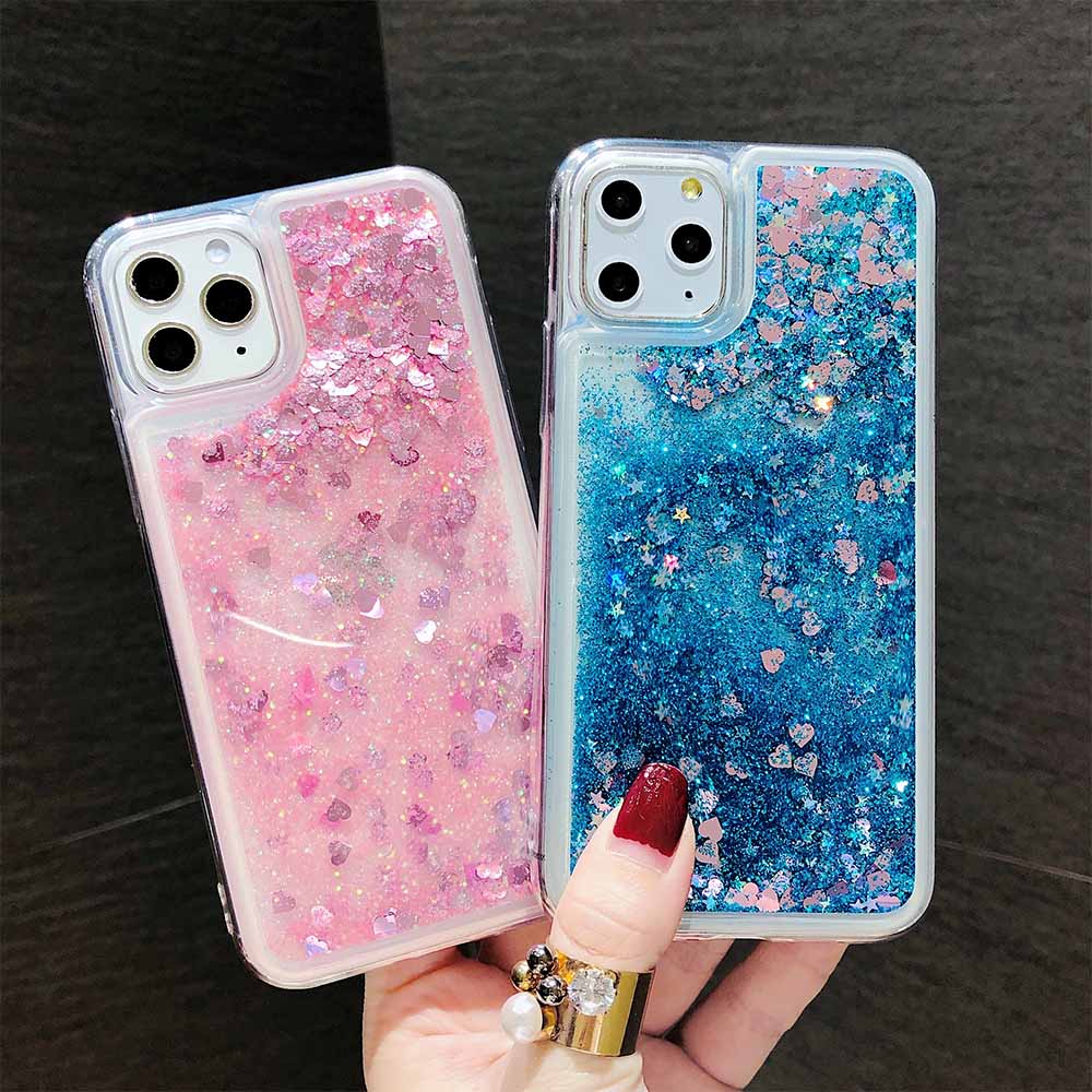 Ốp điện thoại kim tuyến nước xinh xắn cho Oppo Reno 5 Pro 4g 5g A15 A93 A73 A53 A33 2020