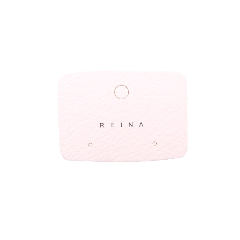 100 Pcs Solid White Letter Earrings Necklaces Jewelry Packaging Card Clothes Tag