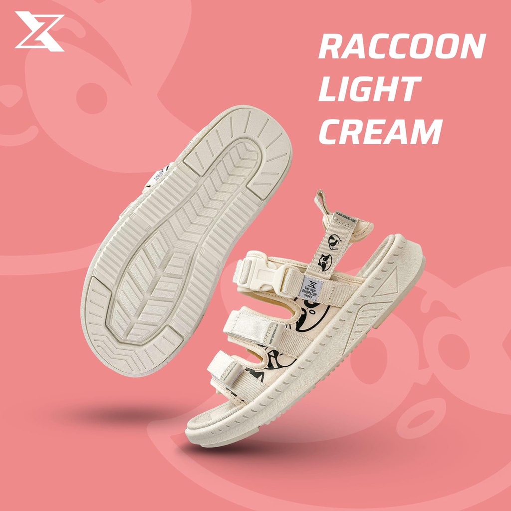 Giày Sandal Nam ZX 3715 Bubble T Raccoon hình ảnh chú gấu mèo đáng yêu mang đến sự tích cực