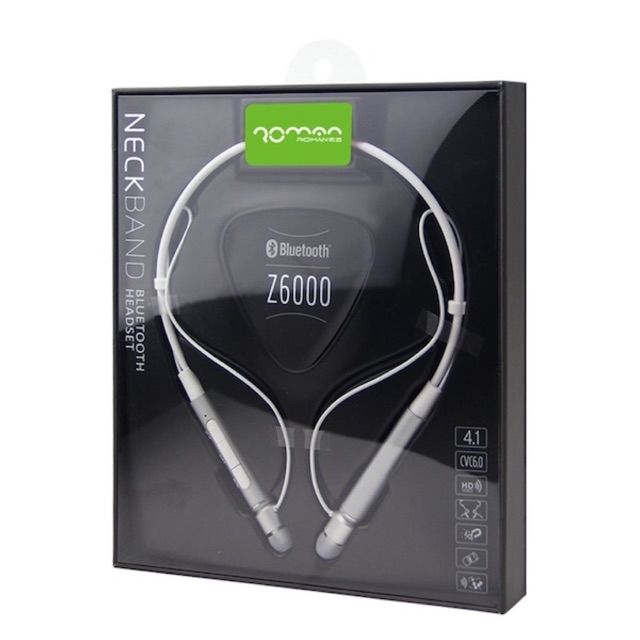 [ Giá siêu rẻ,chính hãng 100% ] Tai nghe Bluetooth Roman Z6000_ Tai nghe Bluetooth không dây 2 tai , dáng sport,thể thao