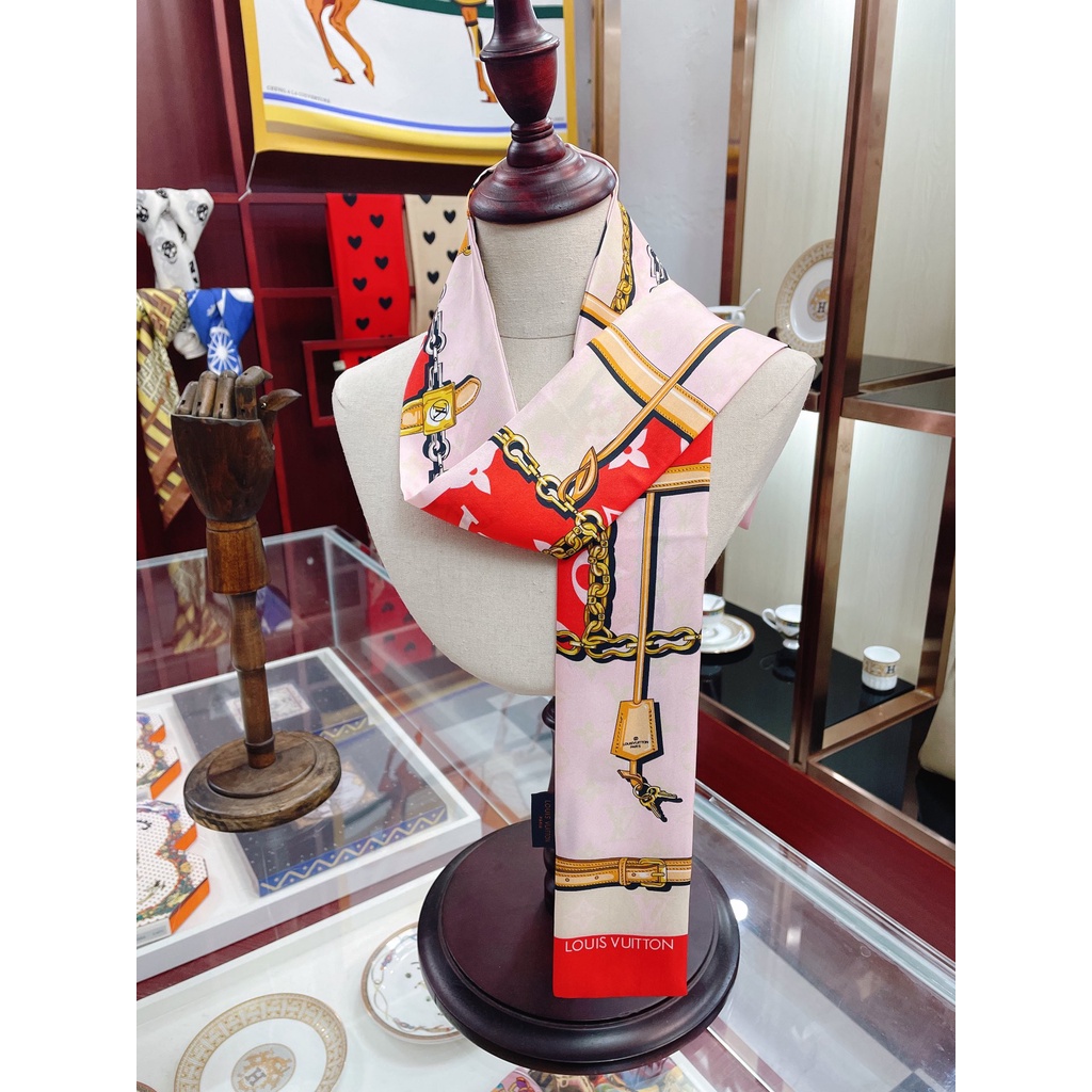 Băng Đô Cài Tóc Ruy Băng Lụa In Họa Tiết Cổ Điển Cho Nữ