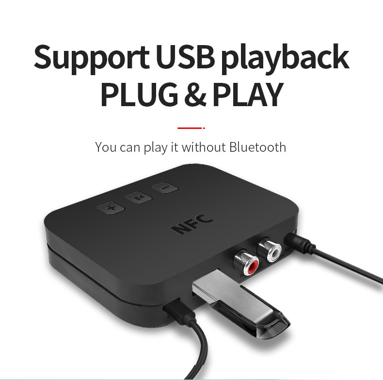 ECLUB Thiết bị phát sóng Bluetooth 5.0 giắc cắm 3.5mm và cổng RCA