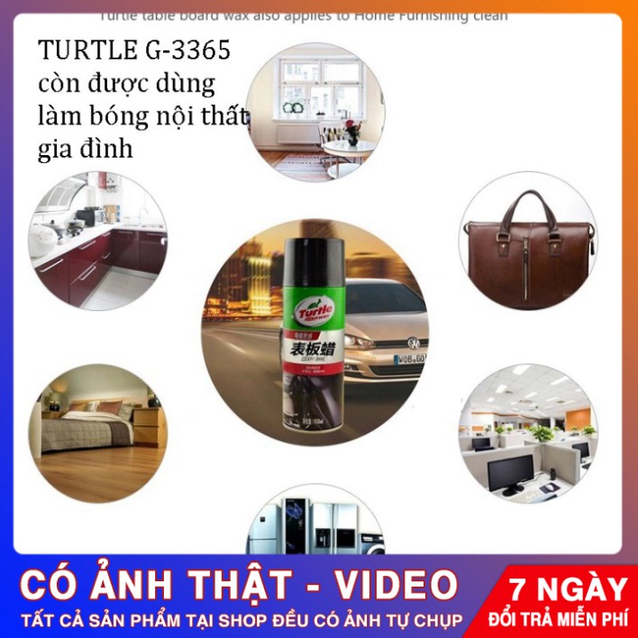 [Free Ship] Turtle G-3365 đánh bóng nội thất xe hơi đồ da 450ml