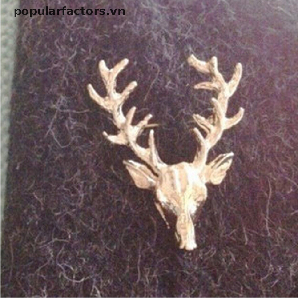 [Phổ Biến] Ghim Cài Áo Hình Đầu Hươu Mạ Vàng Dễ Thương Unisex [VN]