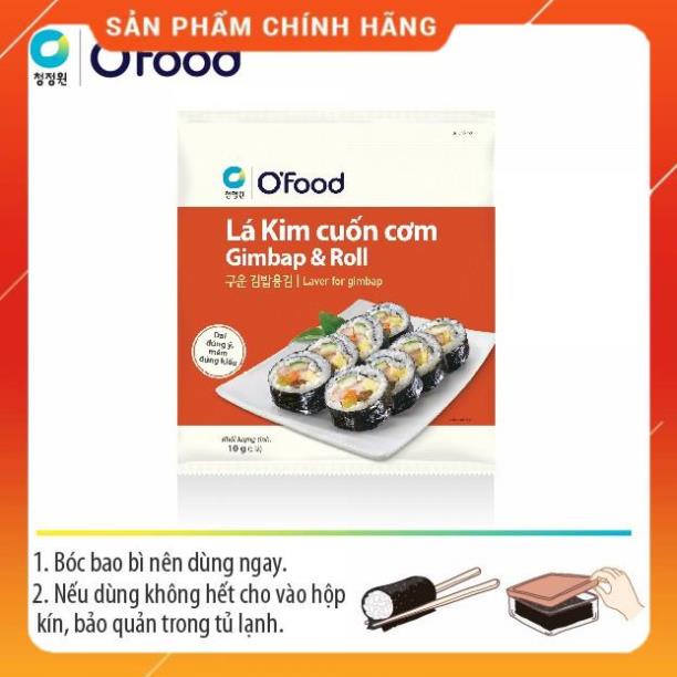 O'FOOD -  Rong biển / lá kim cuốn cơm Hàn Quốc O'food 10g, sử dụng cho các món kimbap, sushi