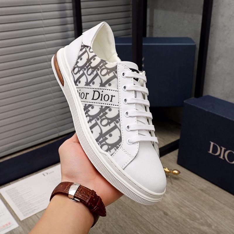 Giày thể thao nam hai cạnh in chữ thương hiệu Dior CD cao cấp