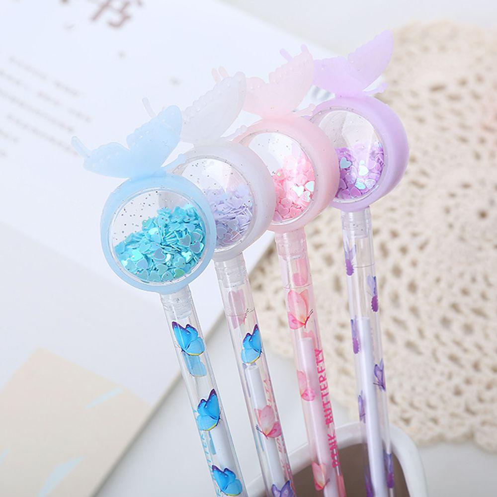 Bút Mực Gel Màu Cầu Vồng Đính Kim Sa Sáng Tạo