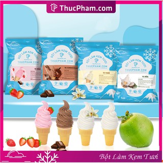 Bột Làm Kem Tươi ThucPham.com Đủ Vị - Túi 1kg - Hương Vị Tự Nhiên, Không Gắt, Không Hắc