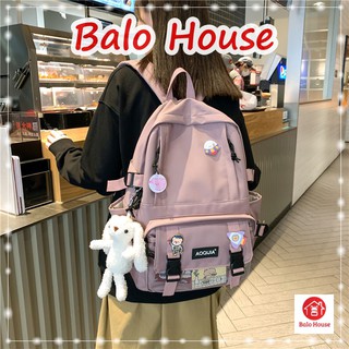 Balo học sinh nhiều ngăn, tặng sticker - balo house bsl2270