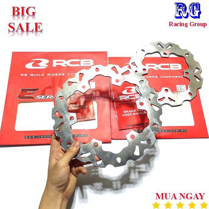 Đĩa thắng RCB trước + sau Winner v1 256mm + 220mm chính hãng racing boy