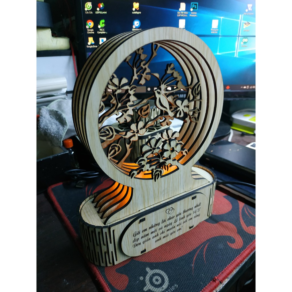 Đèn Ngủ Gỗ - Đôi Uyên Ương | BigBuy360 - bigbuy360.vn