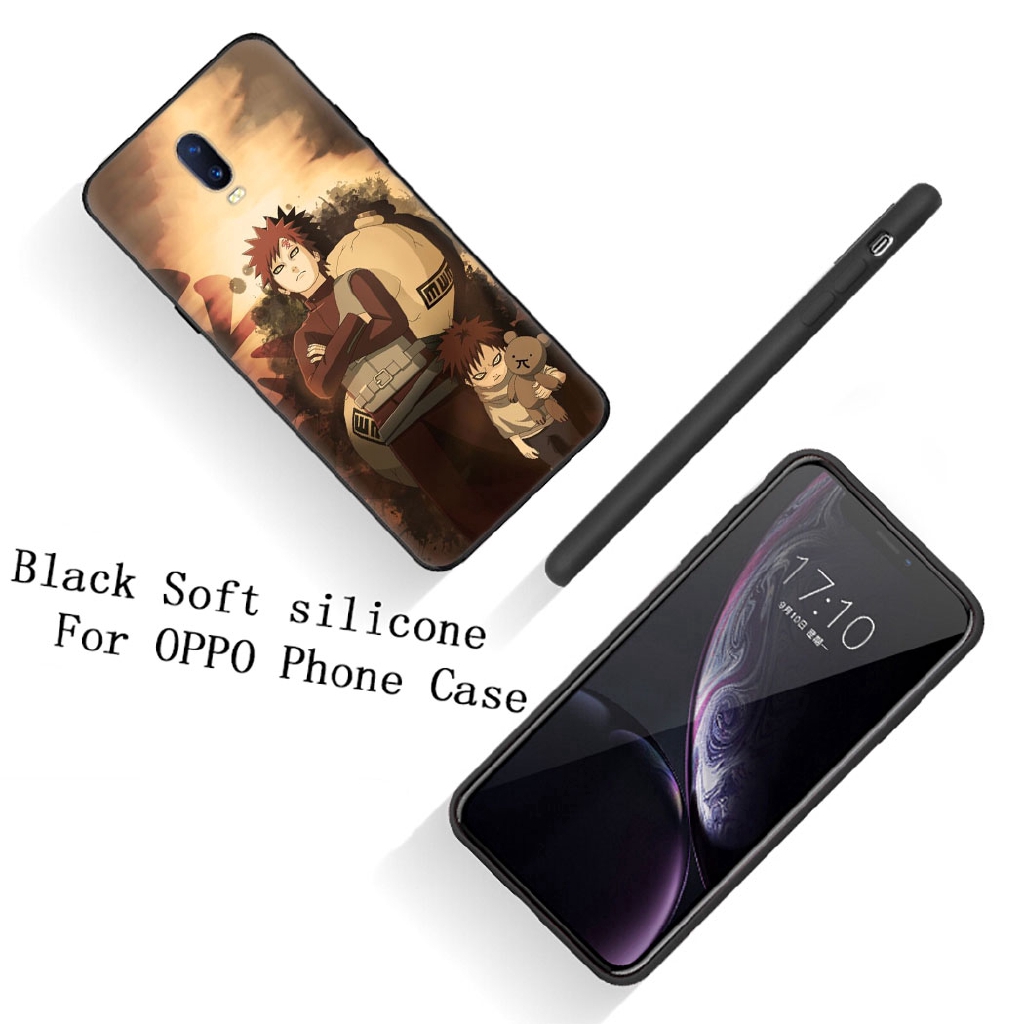 Ốp điện thoại silicon mềm đen hình Gaara anime NARUTO cho OPPO Reno 3 Pro K5 K3 Realme 5 Pro X Q XT X2 X50