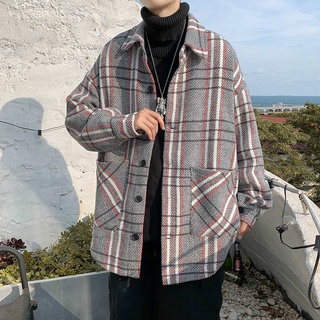 Áo khoác dạ kẻ dọc unisex