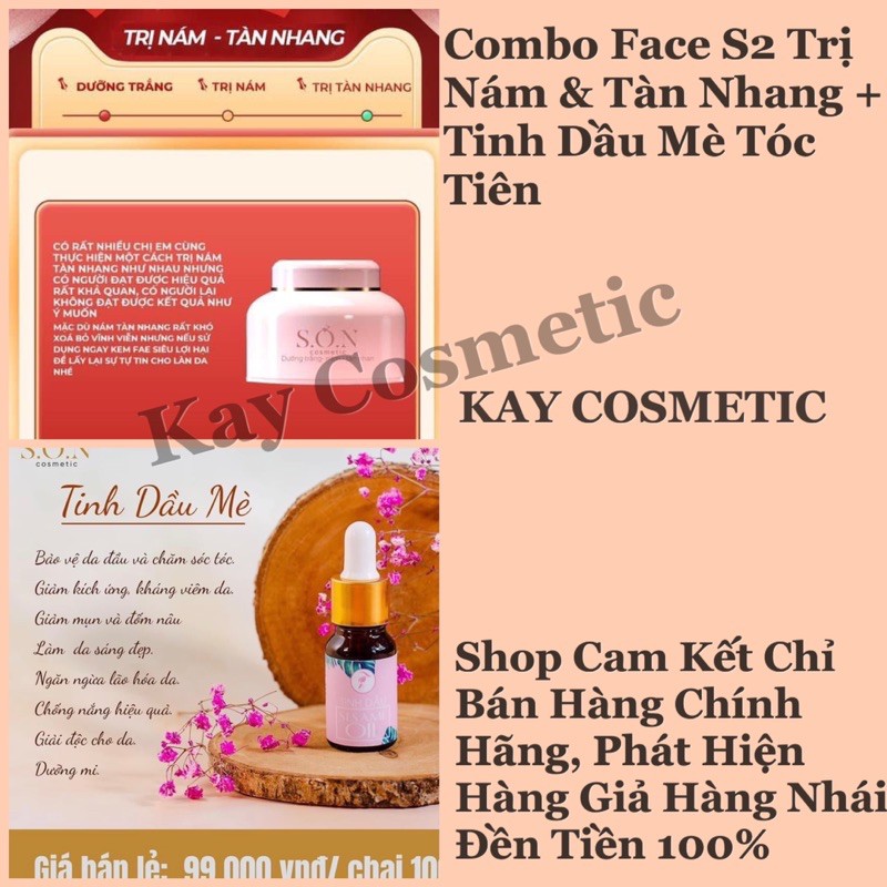 ⚡️GIÁ SỐC⚡️COMBO FACE S2 + TINH DẦU MÈ TÓC TIÊN 30ml