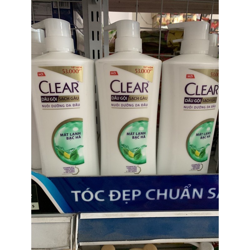 Dầu Gội Clear Mát Lạnh Bạc Hà 630g