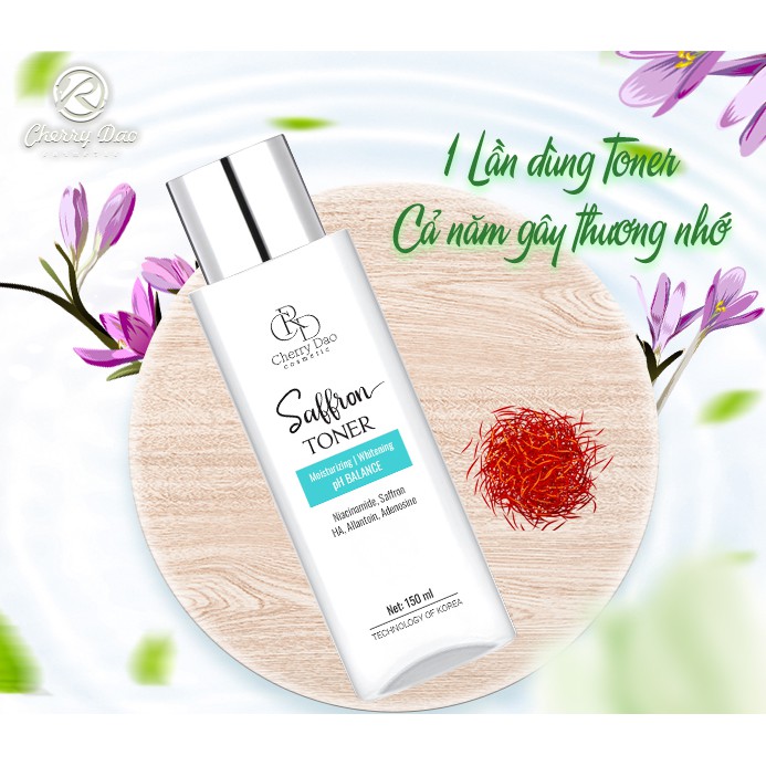 nước hoa hồng se khít lỗ chân lông dưỡng ẩm TONER Saffron CRD