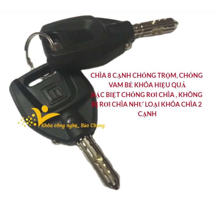 Ổ khóa xe máy Honda dream 8 cạnh chống trộm, tự thay thế lắp đặt dễ dàng