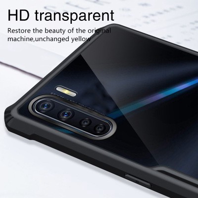 Ốp điện thoại mỏng trong suốt viền acrylic chống sốc cho OPPO A91/OPPO F15/OPPO Reno3